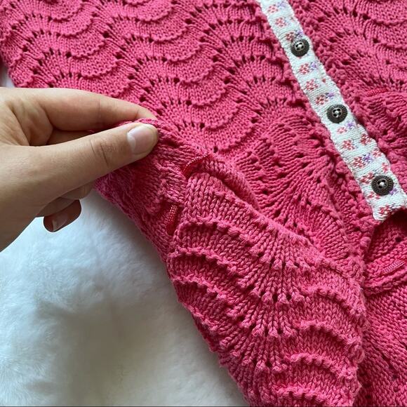 Free People Pink Cardigan Sweater Size Medium - Picture 7 of 11